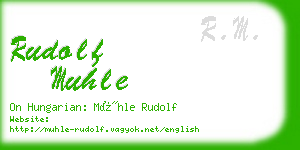 rudolf muhle business card